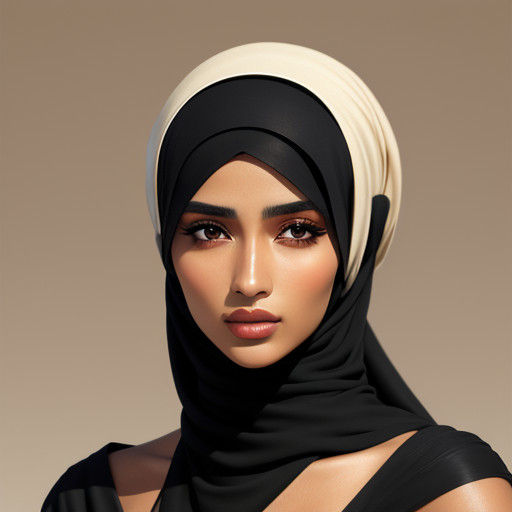 A Young Woman in Traditional Middle Eastern Attire