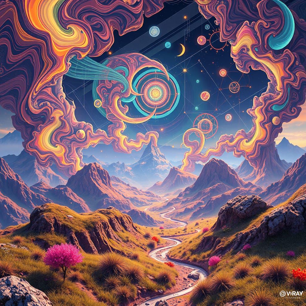 Sacred Geometry Unfolds in Vibrant Earthly Harmony