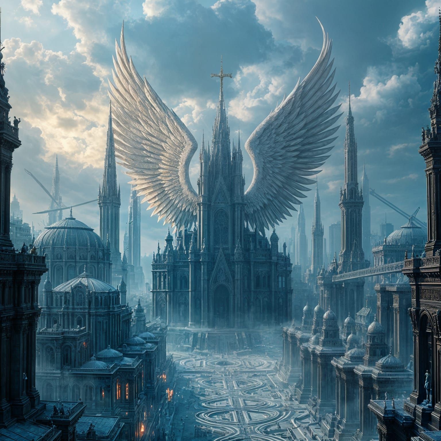 Epic City of Fallen Angels: Digital Matte Painting