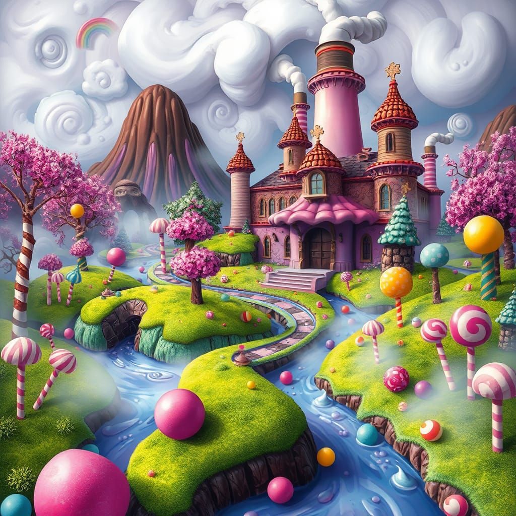 Chocolate Factory on Rocky Road Island: Whimsical Landscape