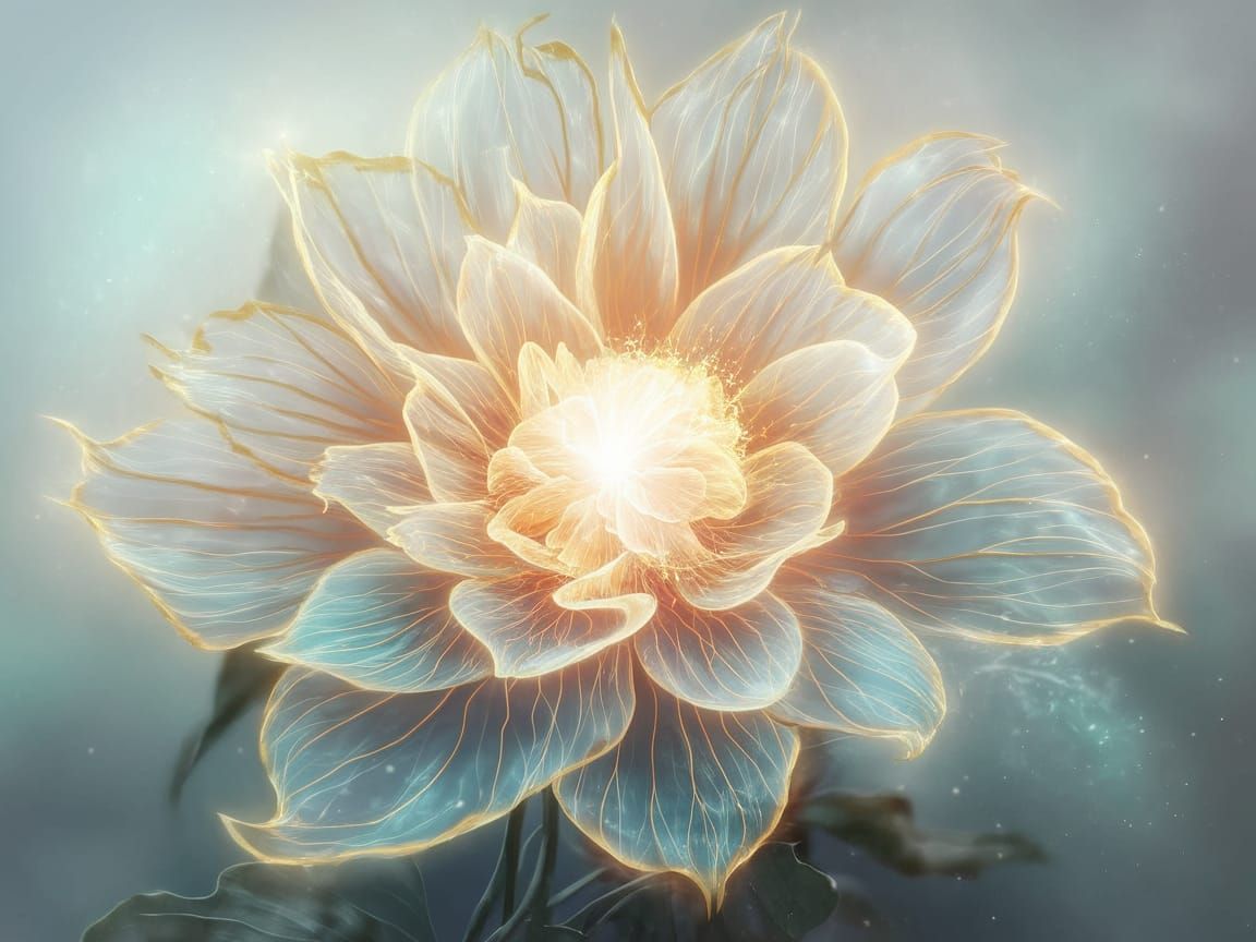 Enchanted Bloom of Golden Light