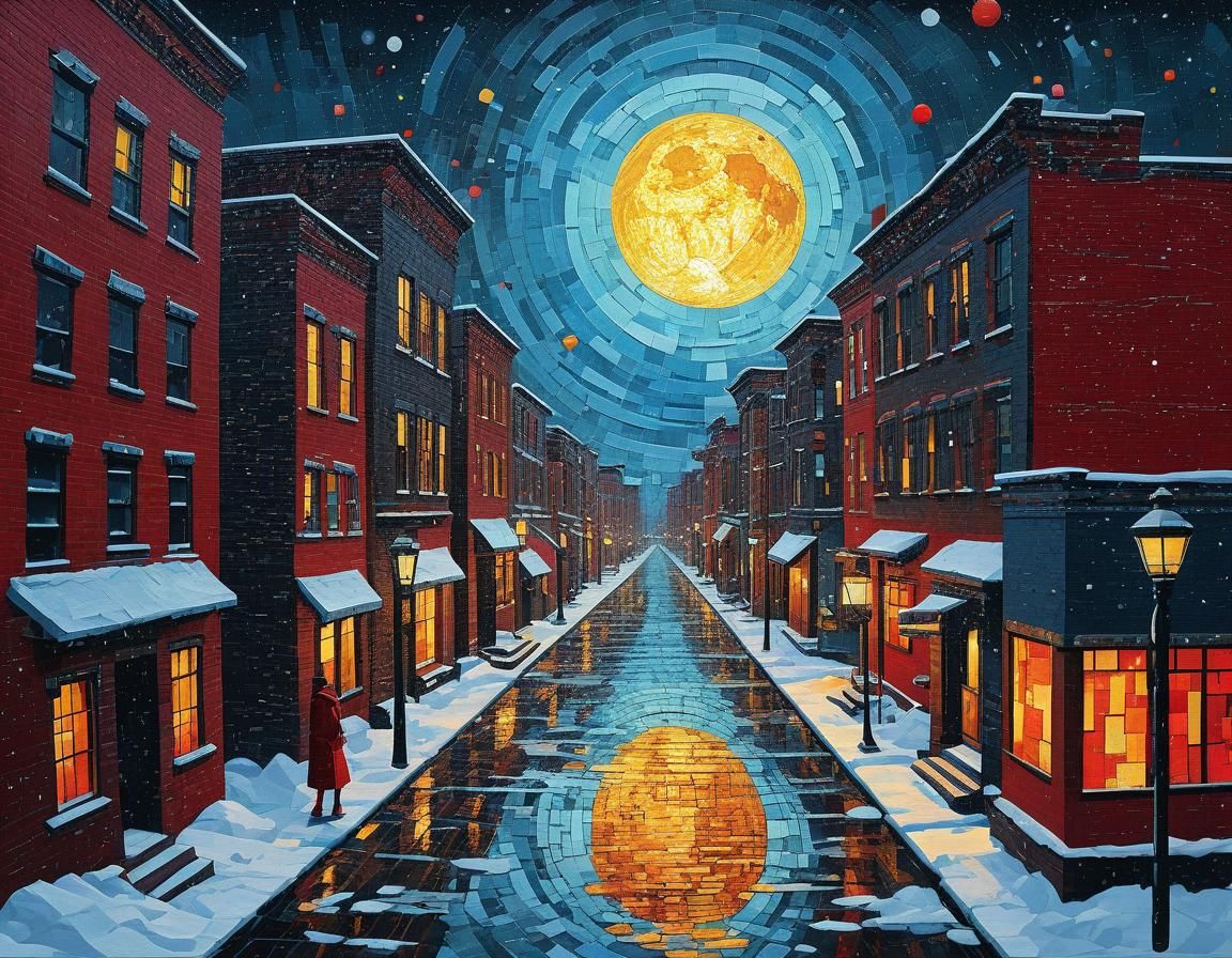 Ethereal Abstract Landscape in Gouache Style