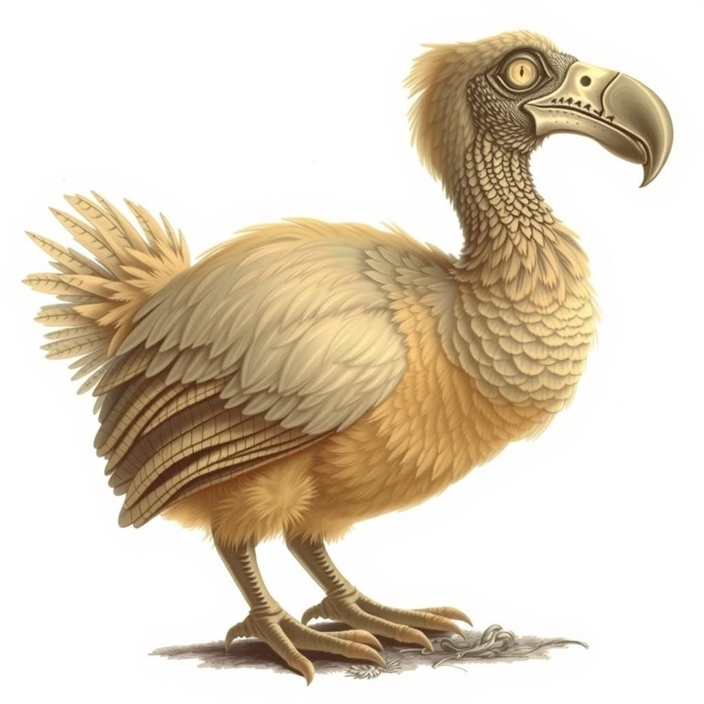 Dodo Bird Sketch Inspired by Darwin's Illustrations
