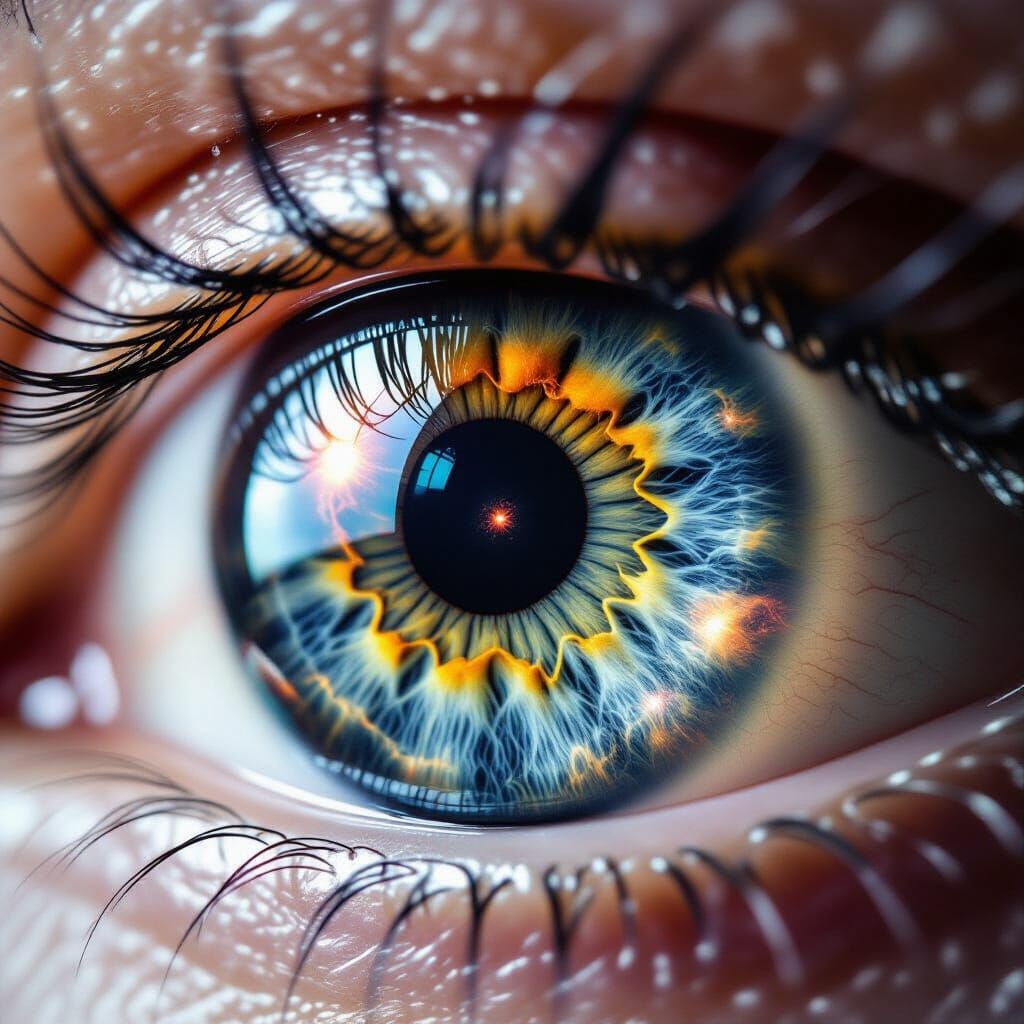 Cosmic Eye: Macro Galaxy in Surrealism Style