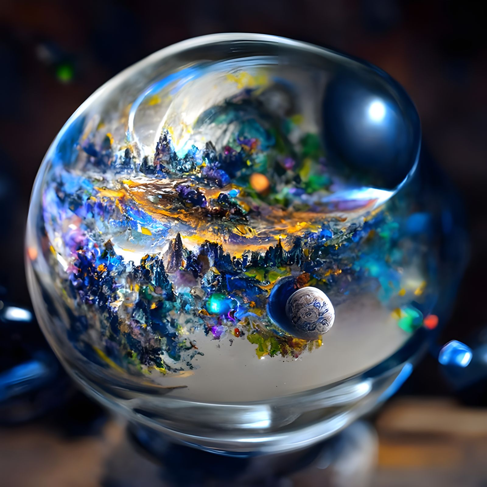 Galactic Globe: A Digital Painting Masterpiece