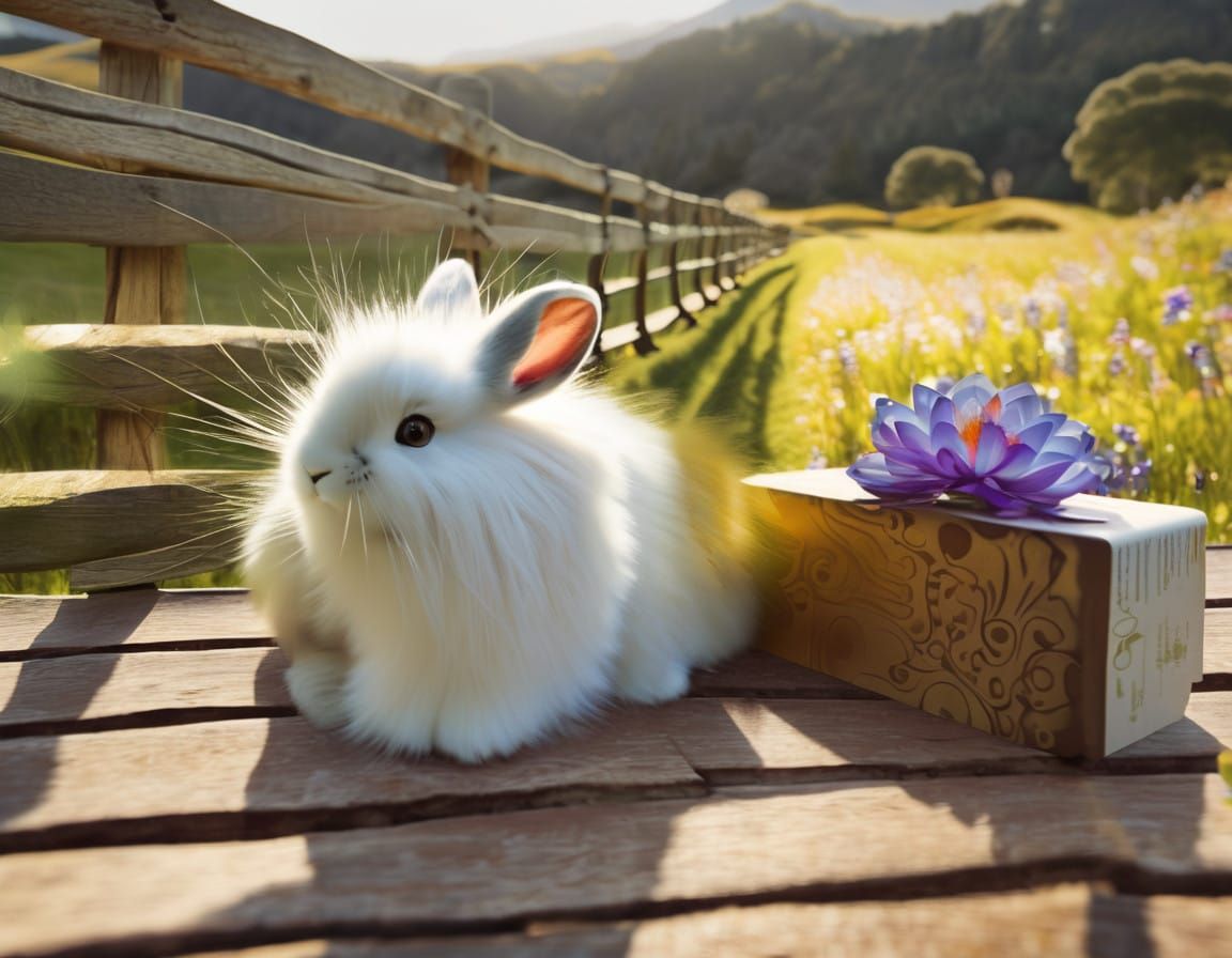 Whimsical Rabbit in Impressionist Style