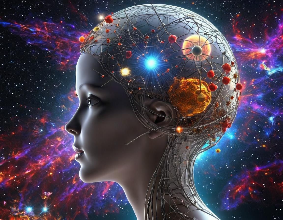 Hyperdetailed 3D Render of Cosmic Neuronic Extremes