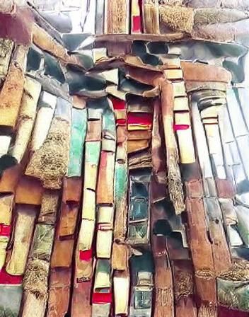 Bookshelf Filled with Old Books