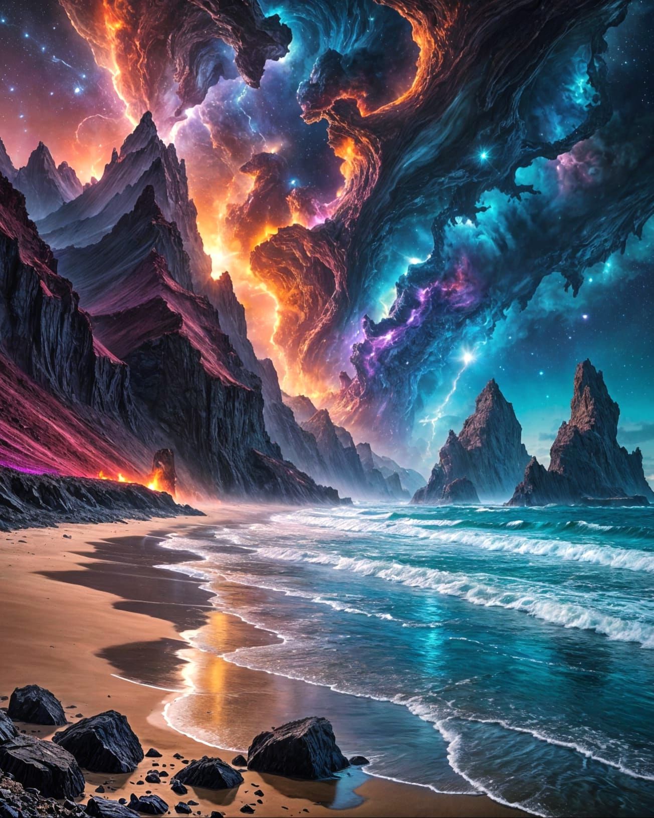 Breathtaking alien landscape