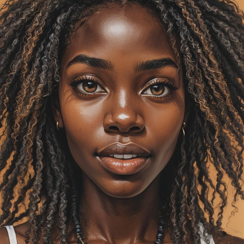 Intimate Portrait of a Melanin Woman's Face
