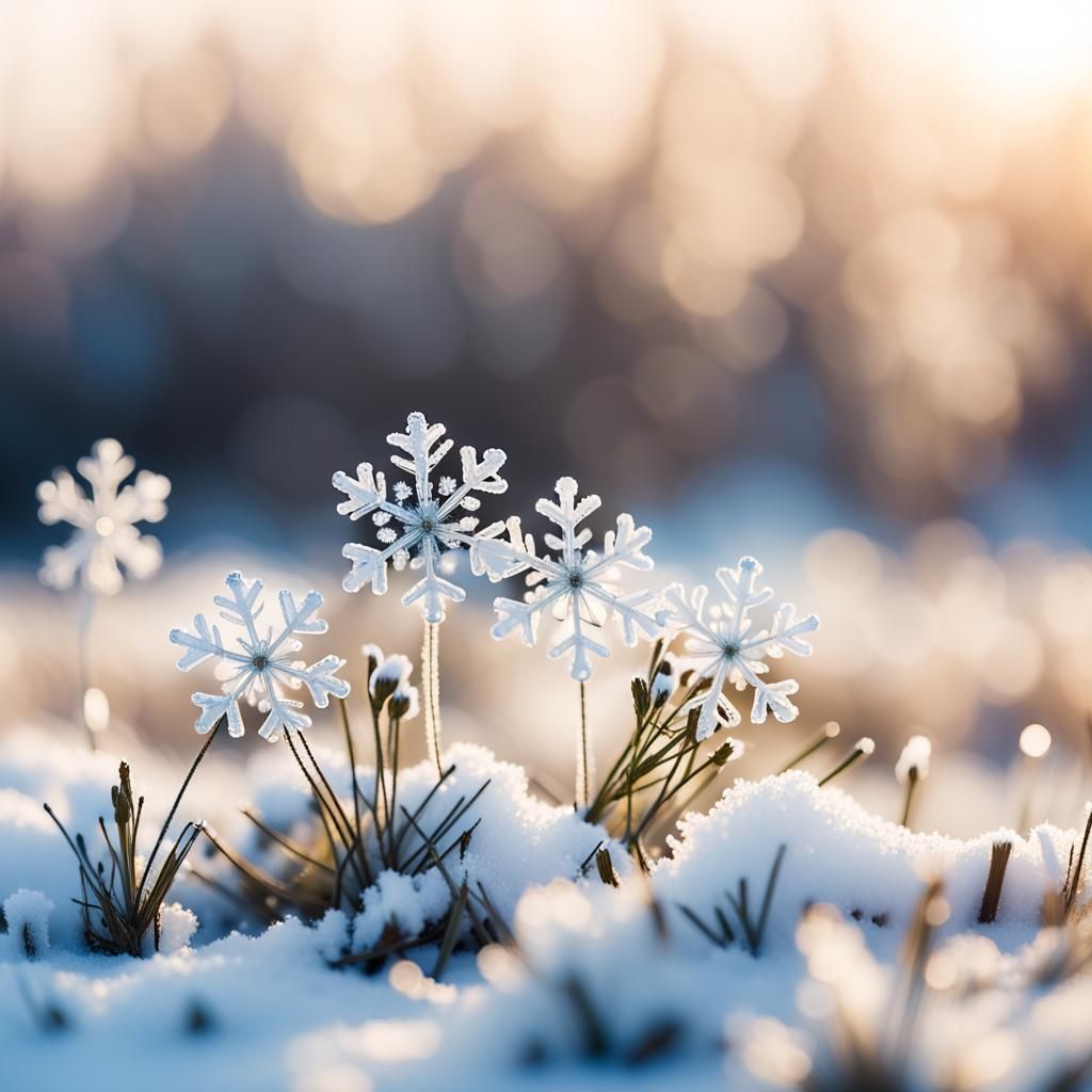 Angels Spread Snow Flowers on Barren Winter Fields