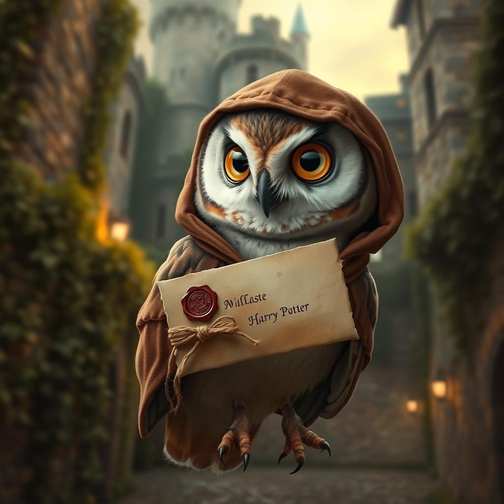 Baby Owl in Rembrandt Lighting, Oil on Canvas