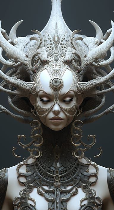 Gothic Queen: Fusion of Human and Galactic Majesty