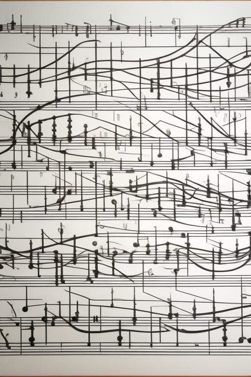 Complex Graphic Score in Black and White