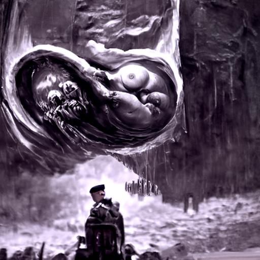 Horrific Pregnancy in Gustave Doré Style