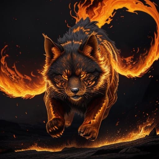 Burning Ember Hound in Cinematic Glory