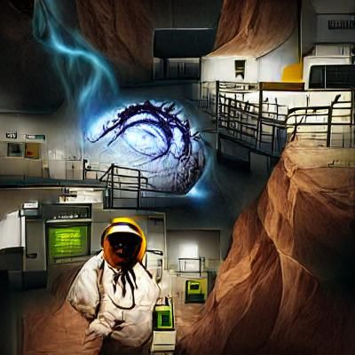 Half-Life Game Logo in Digital Art Style