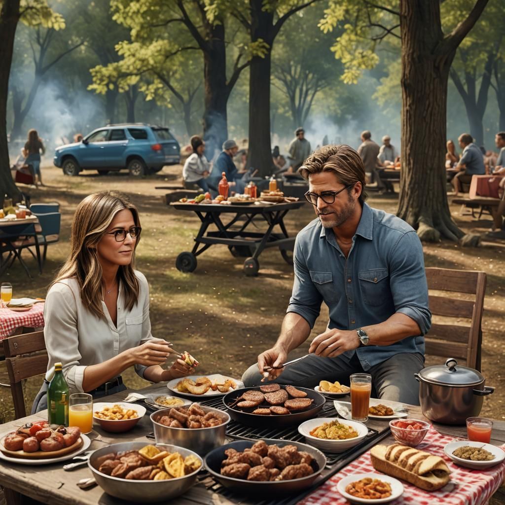 Picnic in the Park: Detailed Matte Painting
