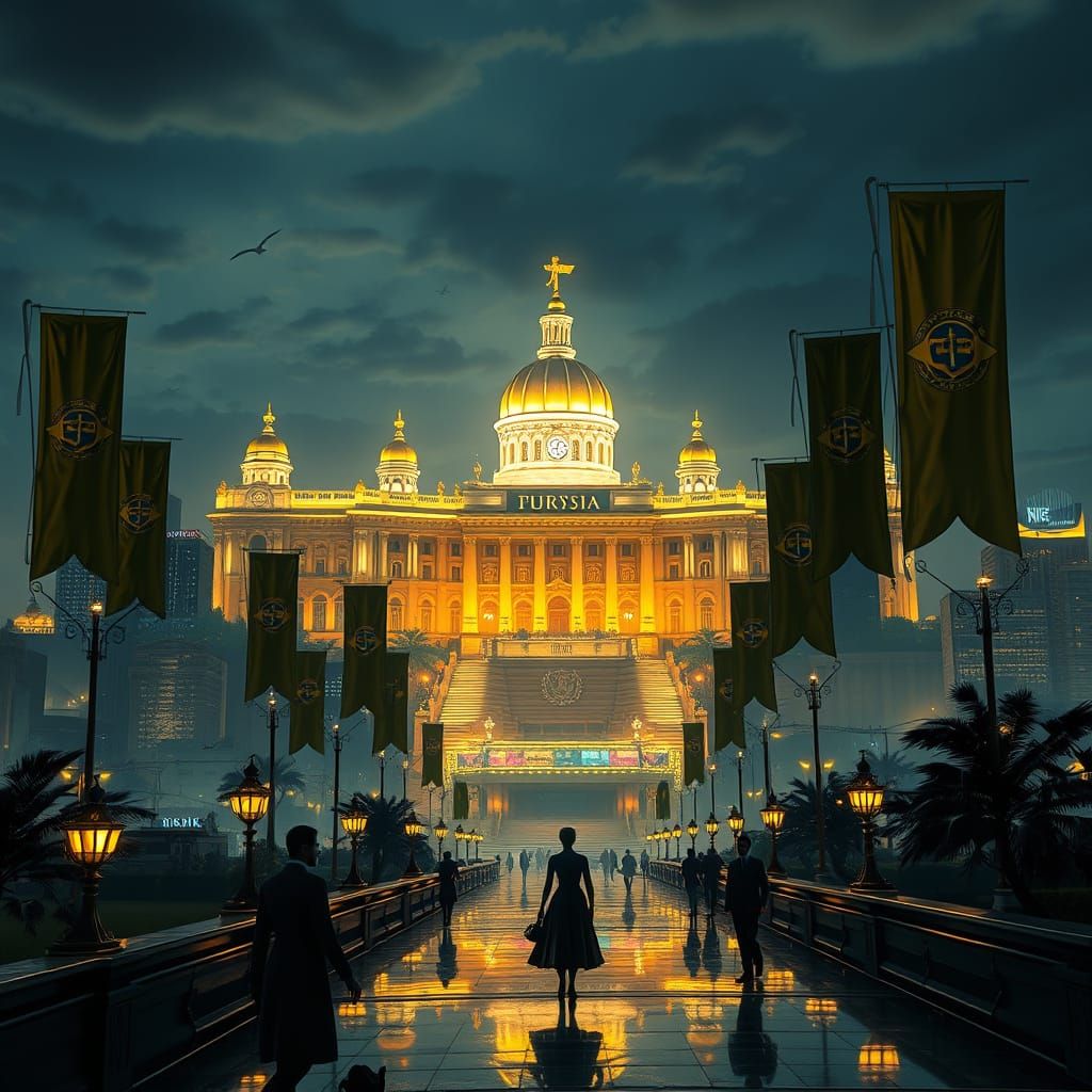 Futuristic Brazilian Monarchy: A Majestic Cyberpunk Vision