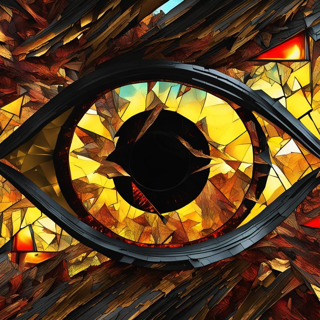 Shattered Sinister Eyes in Rotoscoped Sci-Fi Style