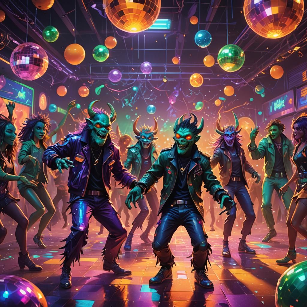 Monsters Dancing in a Disco: Fantasy Concept Art