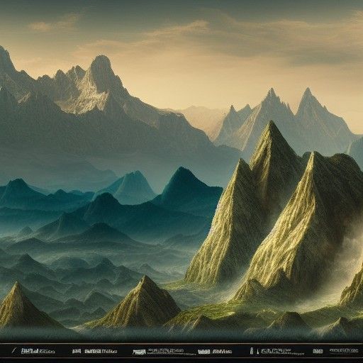 Majestic Mountains in Detailed Matte Painting