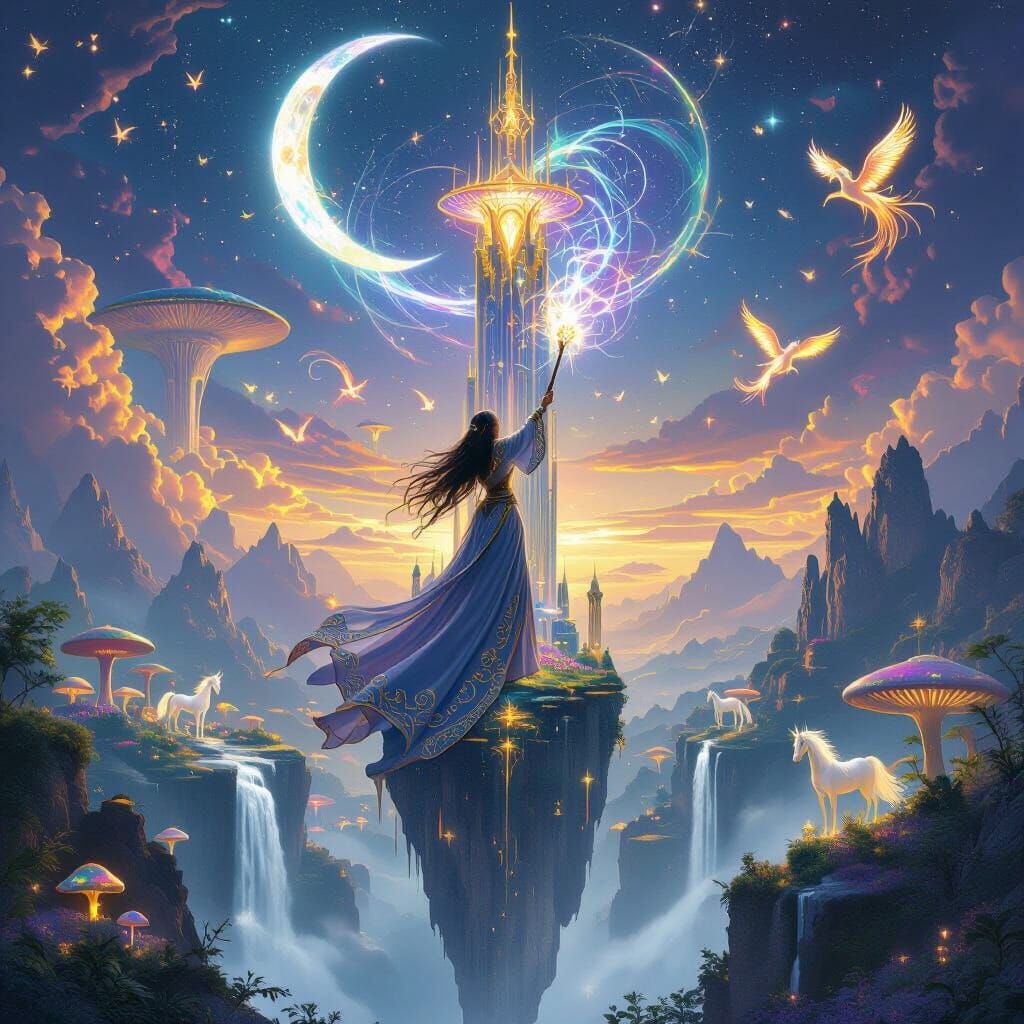 Floating Crystal Castle: Sorceress Summons Energy