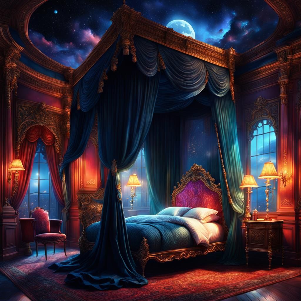 Elegant Lady Falls Asleep in Gorgeous Bed