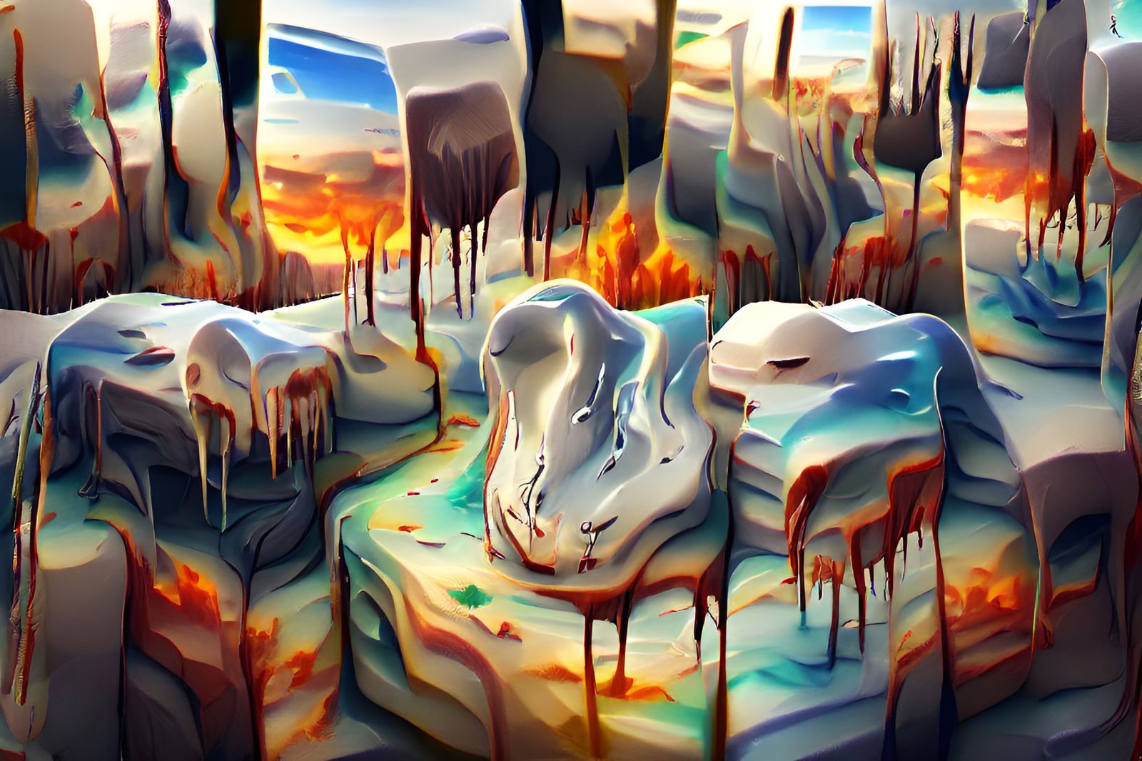 Surreal Melting Landscape