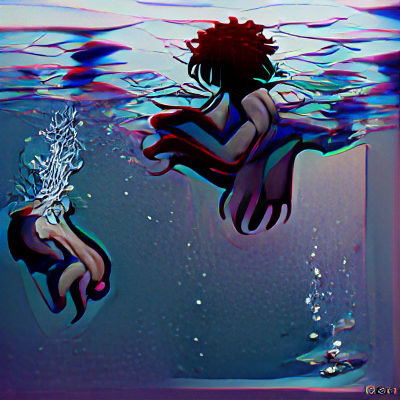 Person Drowning Underwater: A Struggle for Survival
