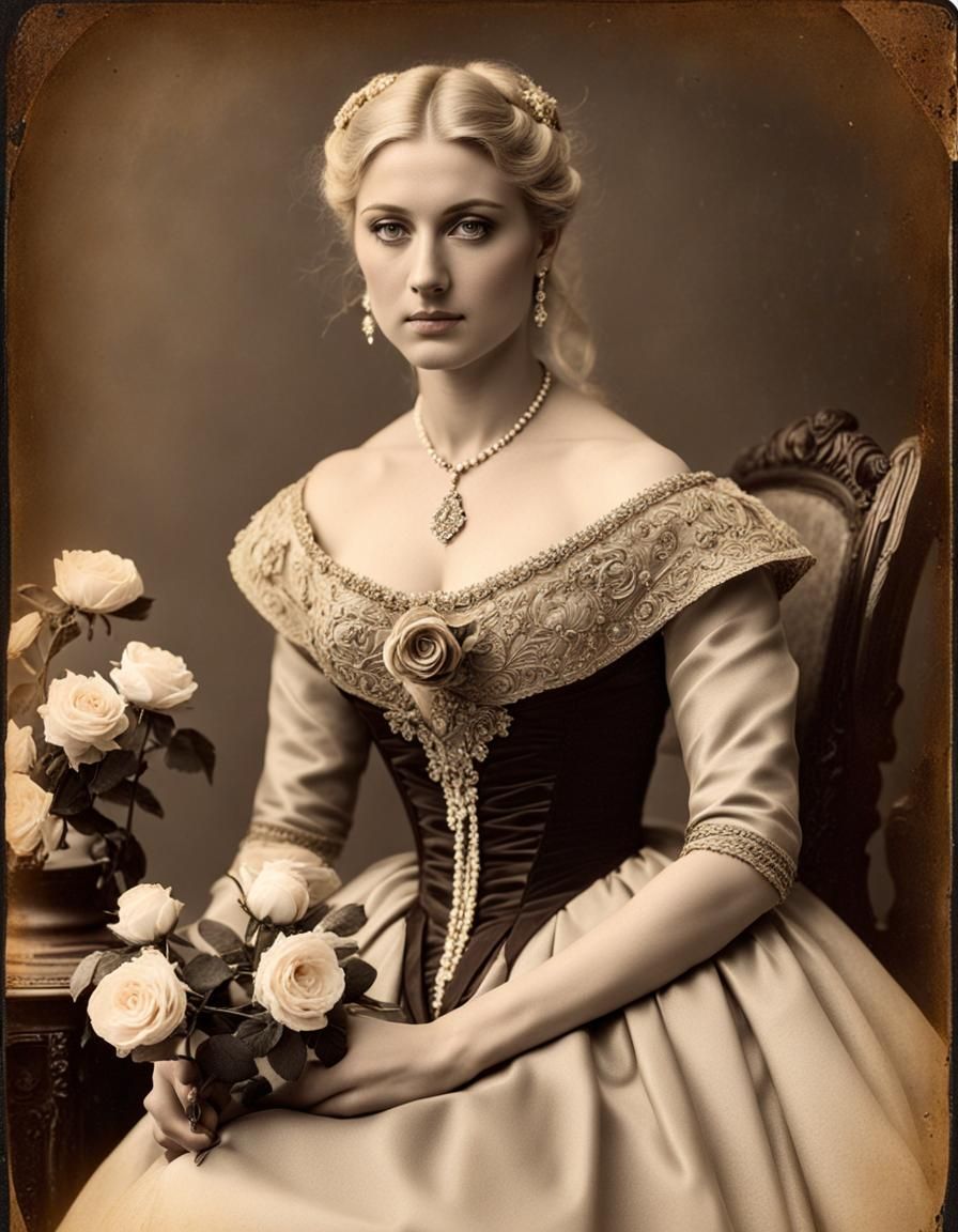 Daguerreotype of a Young Debutante in Gown