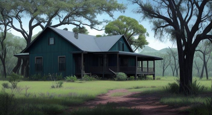 Voodoo Ranch House in Midnight Black with Whimsical Bottle T...