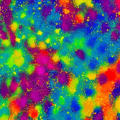 Vibrant Digital Art of People Eating Ice Cream