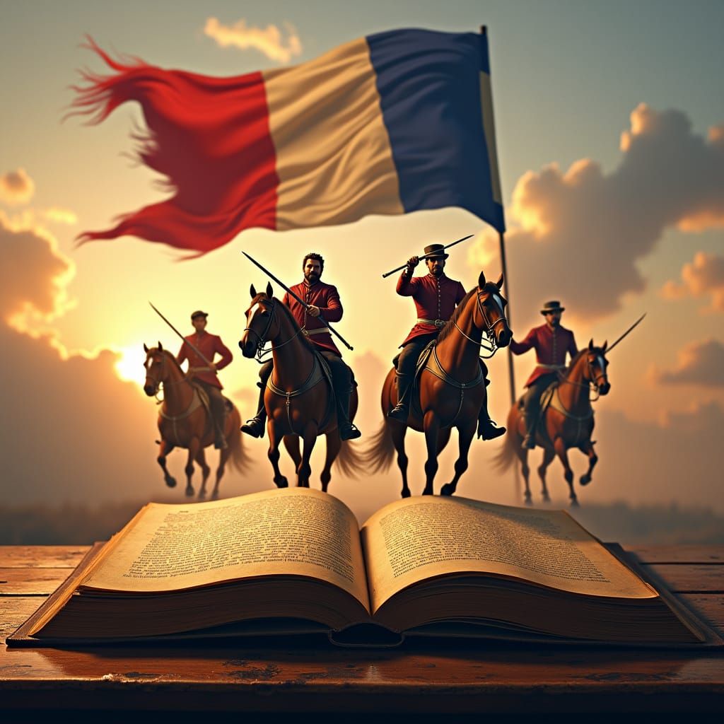 The Four Musketeers Leap from the Page