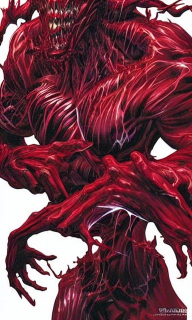 Carnage Comic Book Cover in Artgerm Style