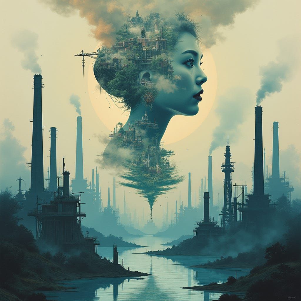 Industrial Oasis Unfolds in Dystopian Landscape