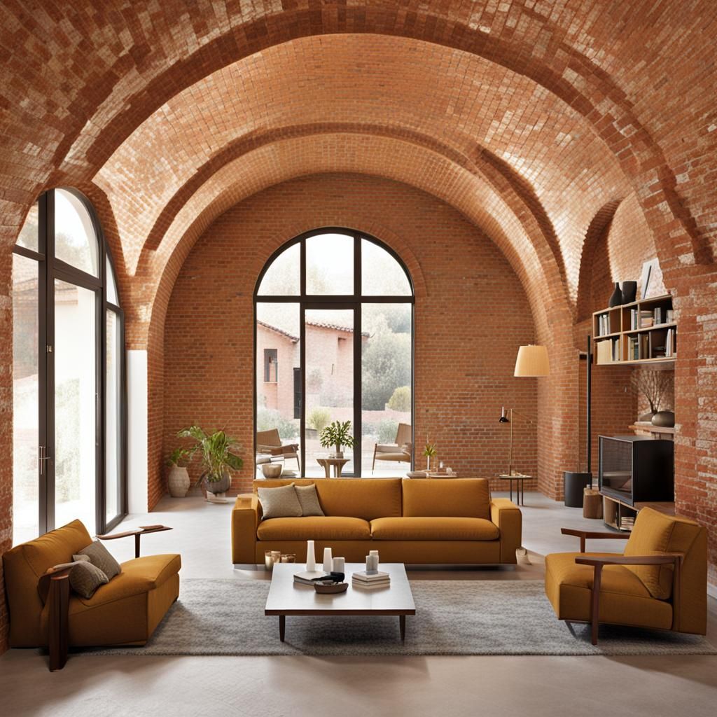 Catalan Vault Living Room in Salmona Style