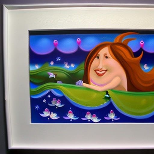 Unattractive Mermaid in Digital Painting