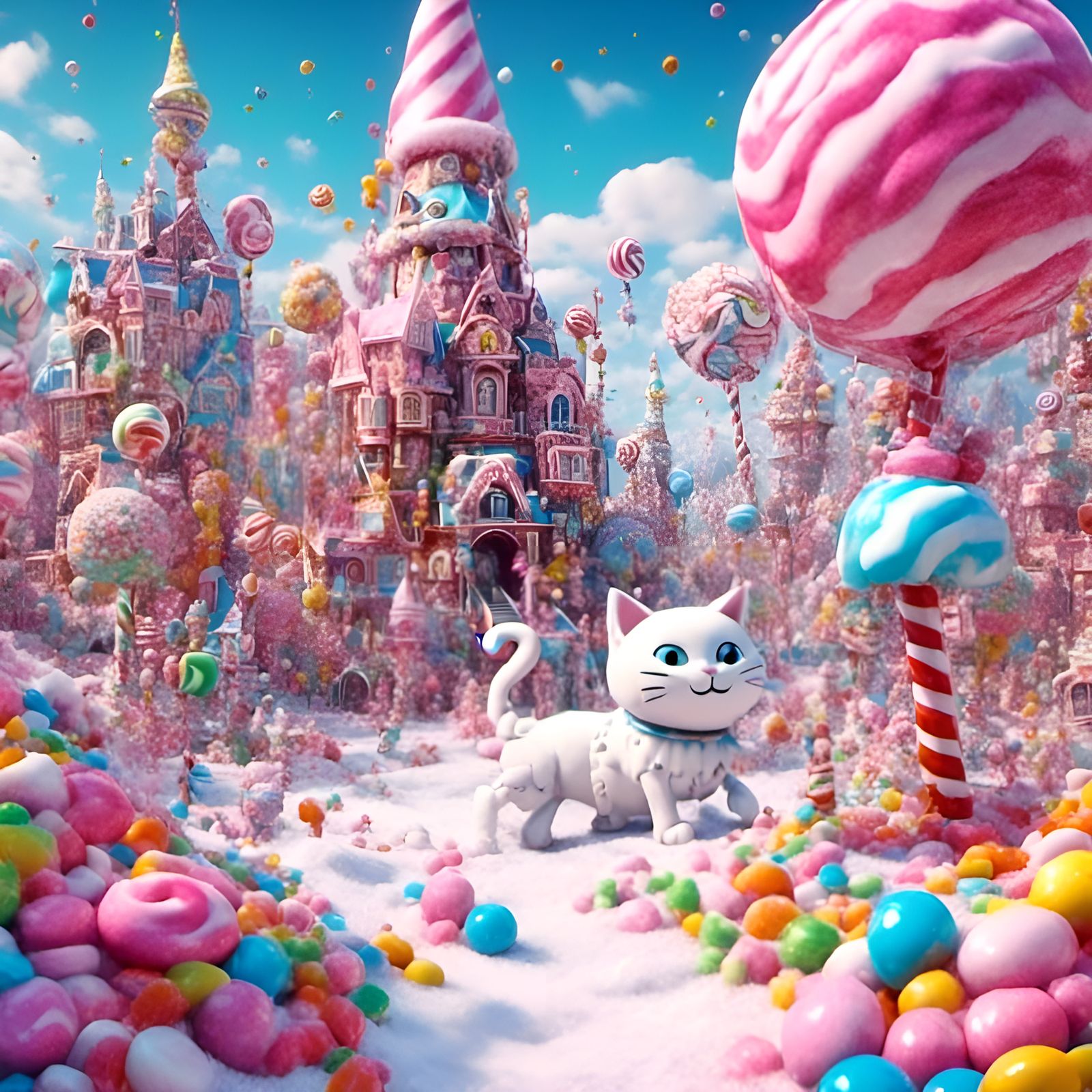 Candy Coated Snowball Winter Wonderland in 4K