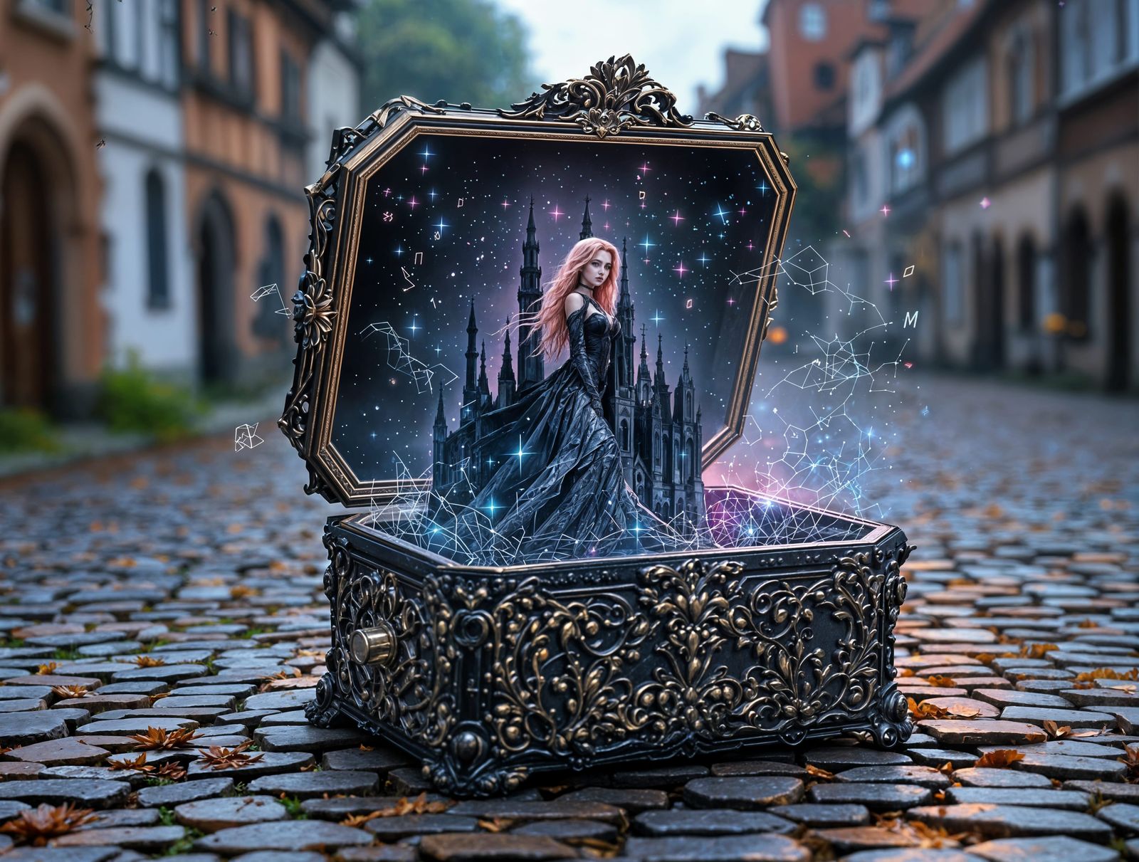 Gothic Liberation Cathedral Transformed from Music Box Lid