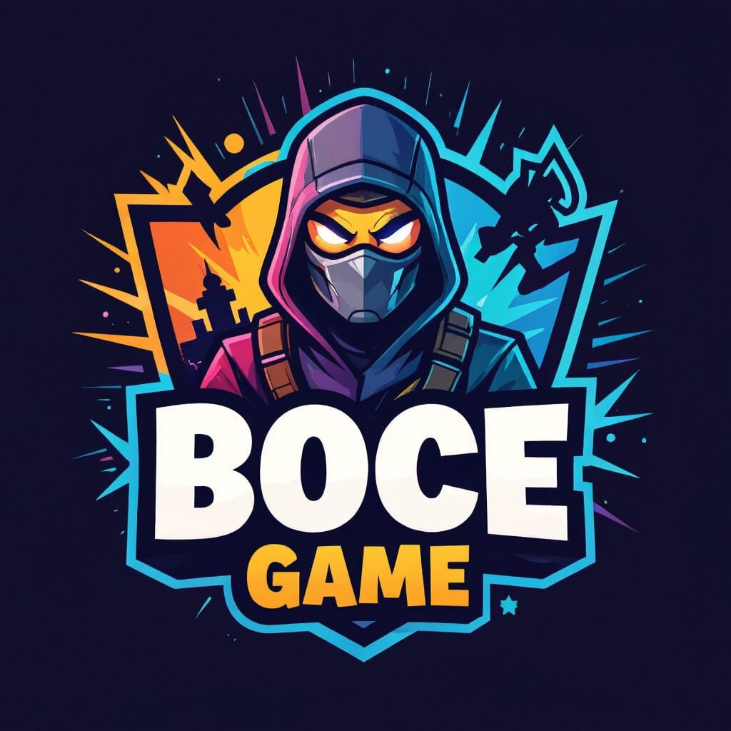 Boci Game Logo with Fortnite Elements