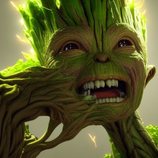 Groot Blanka ShaoKhan Portrait in Hyperrealism Style