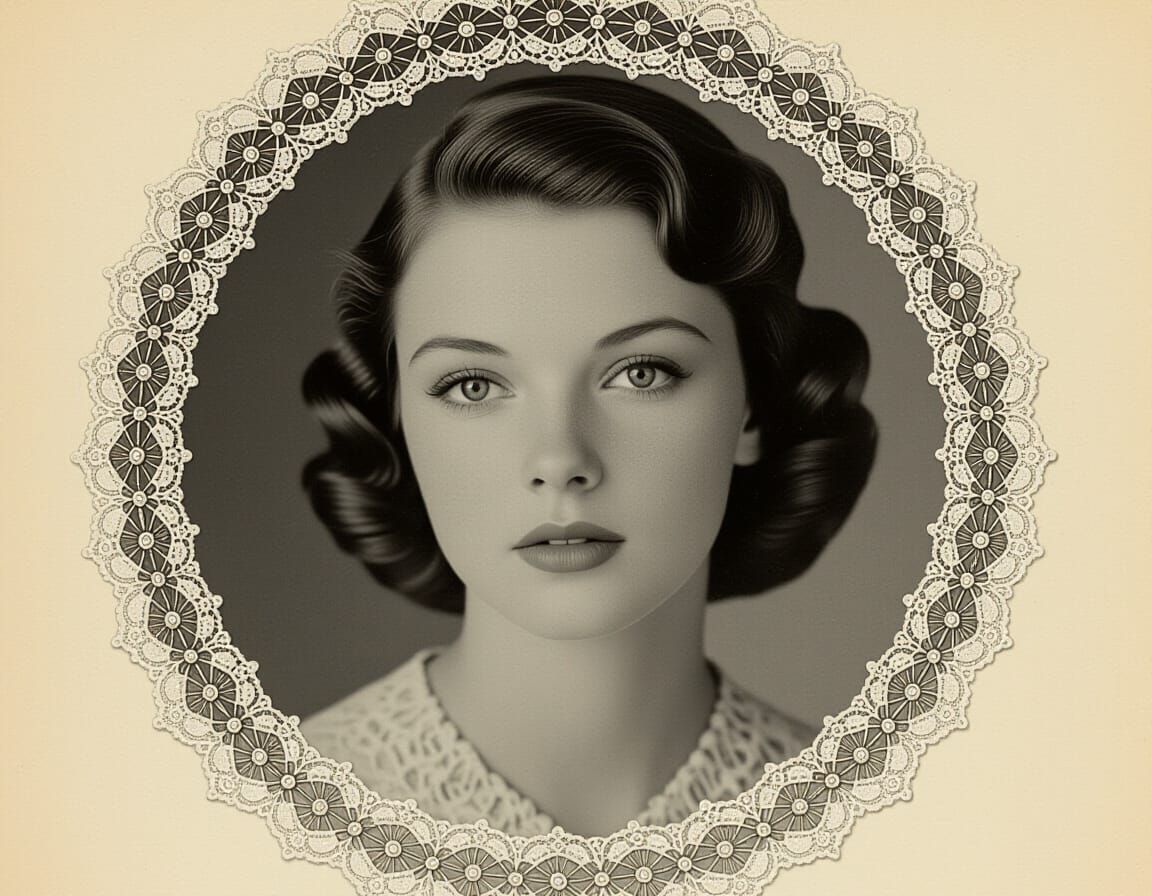 Ultrarealistic Vintage Lace Collage with Nostalgic Feel