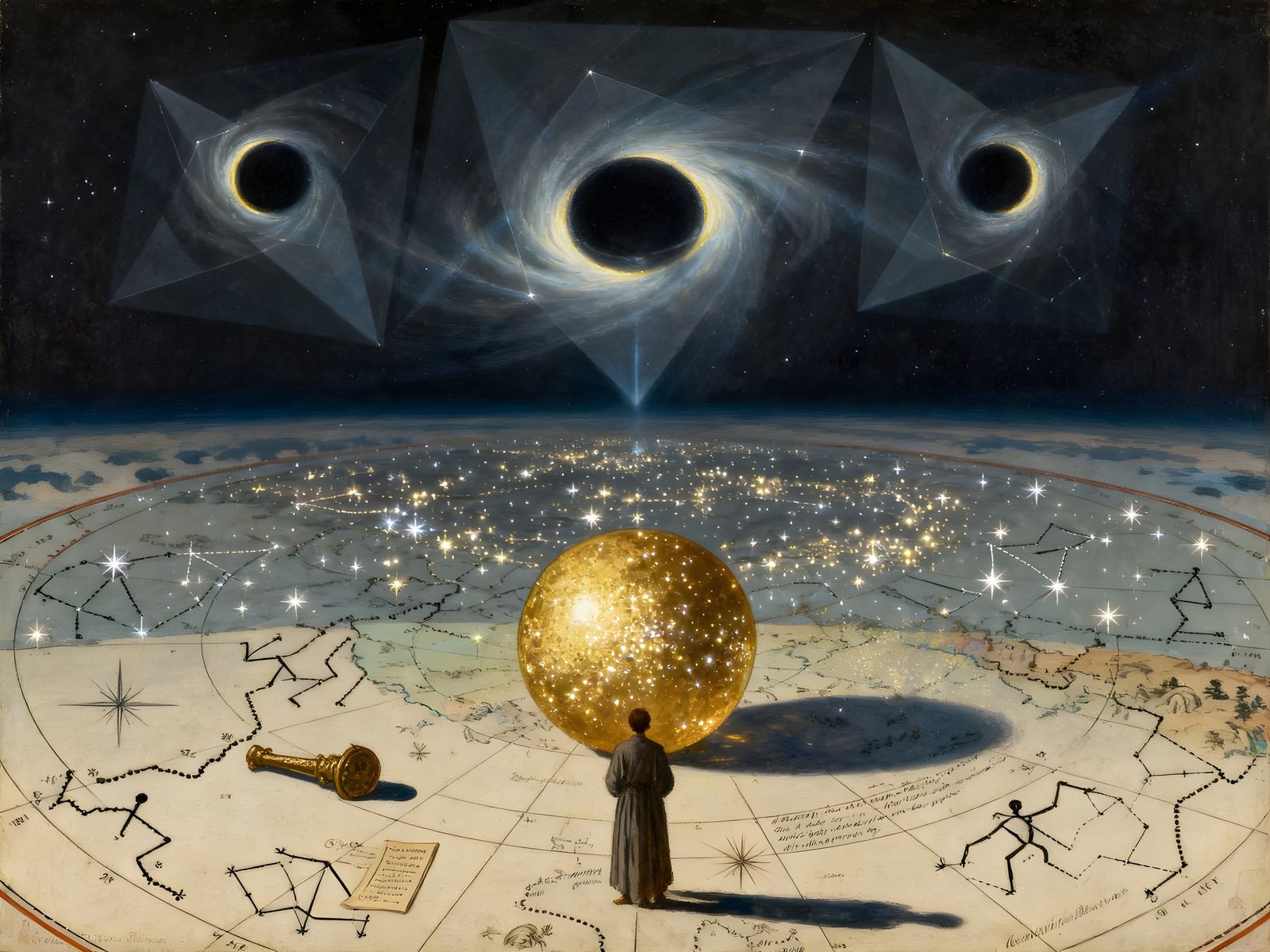 Celestial Map: Two-Tiered Sky with Hidden Structures