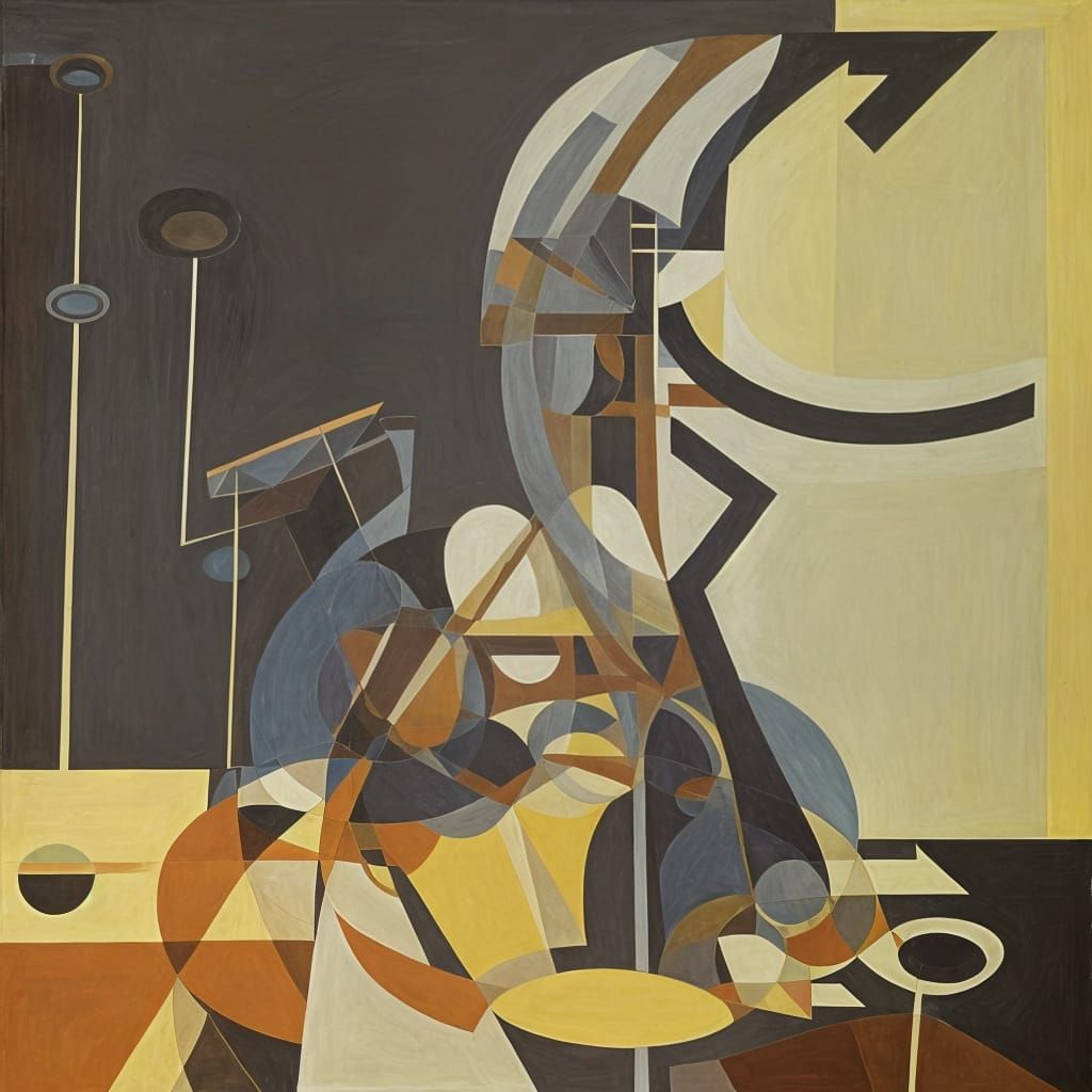 Intricate Abstract Painting with Parallax Depth