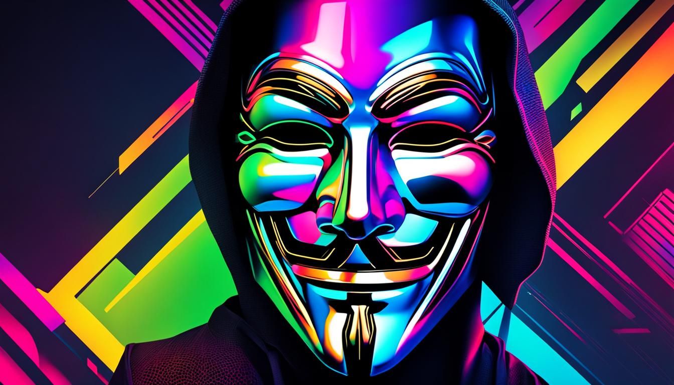 Futuristic Neon Mask in Hyperrealistic Style