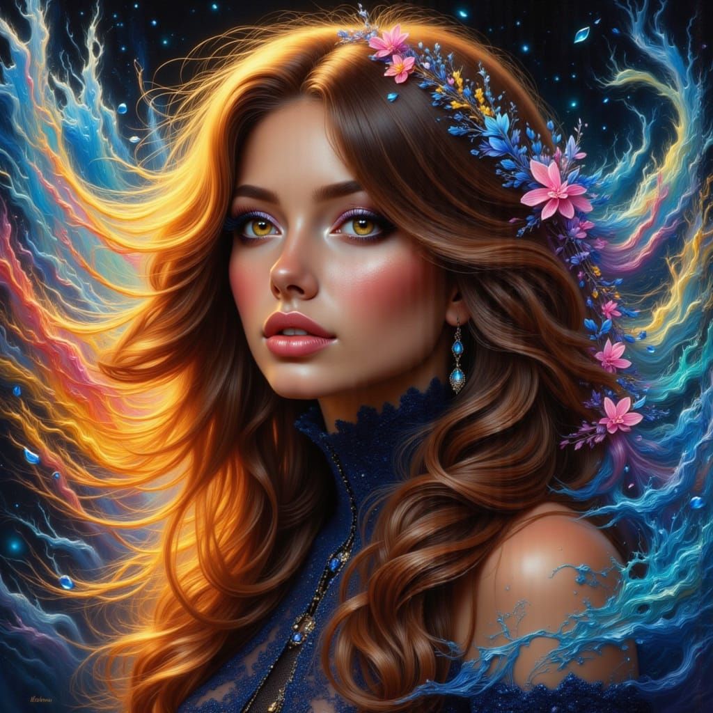 Princess Portrait in Dynamic Lighting