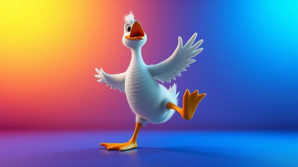 Dancing Duckling: Pixar-Style 3D Digital Art