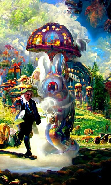Bernie Sanders in Wonderland: A Surreal Illustration