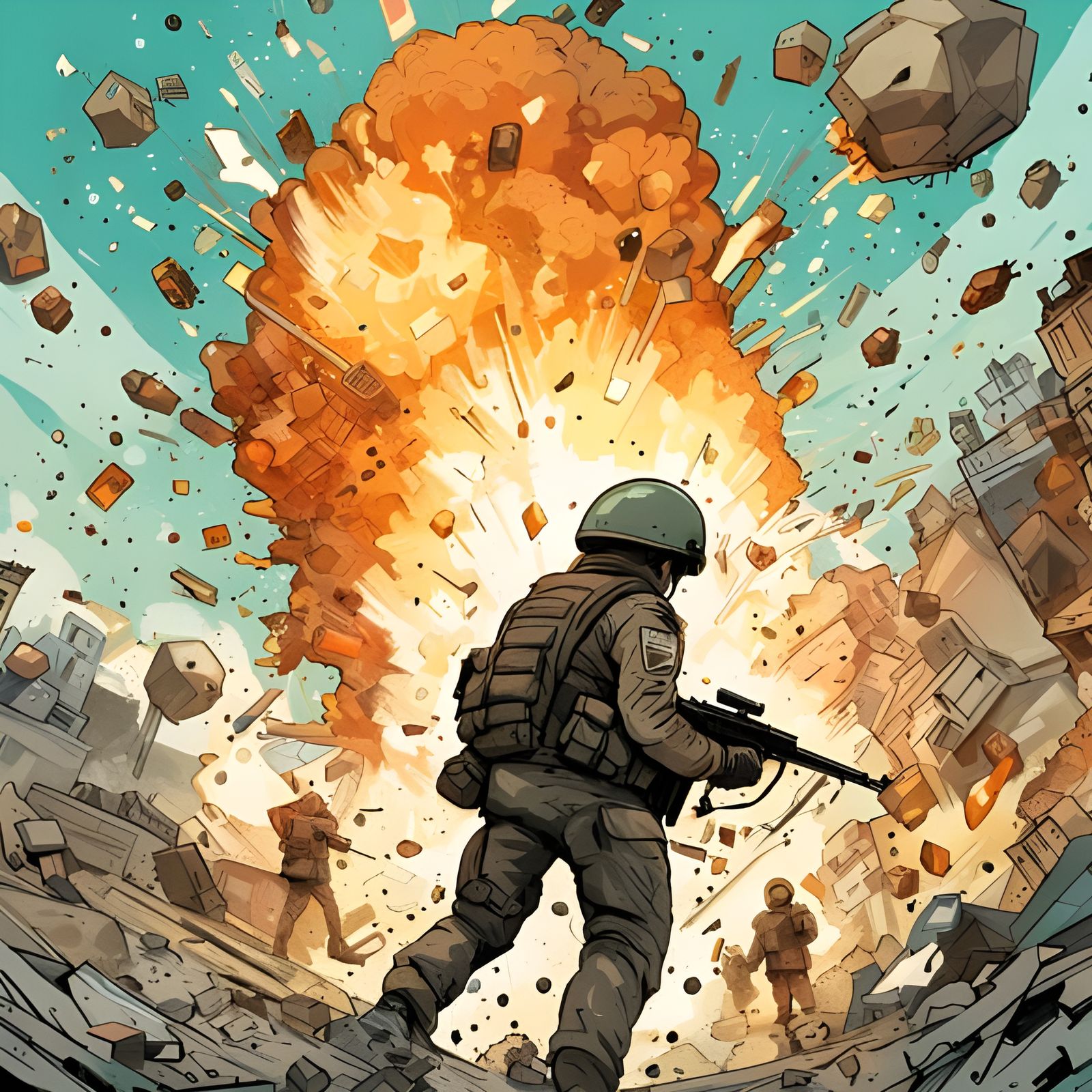 AI Interpretation of Grenade Warfare